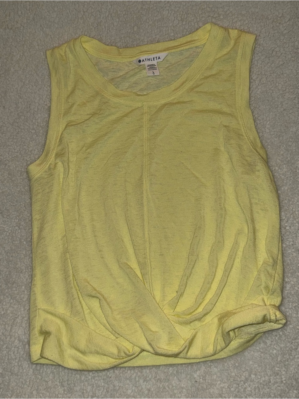Athleta Women’s Size Large Yellow Sleeveless Tank Top Lightweight Athleisure